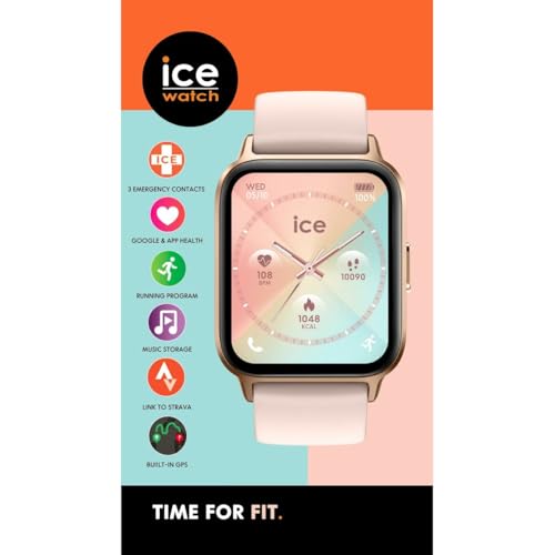 Ice-Watch - ICE fit 1.0 Rose-gold Nude AMOLED - Rose-gold connected watch with silicone strap - 024305 (1.78 inch)