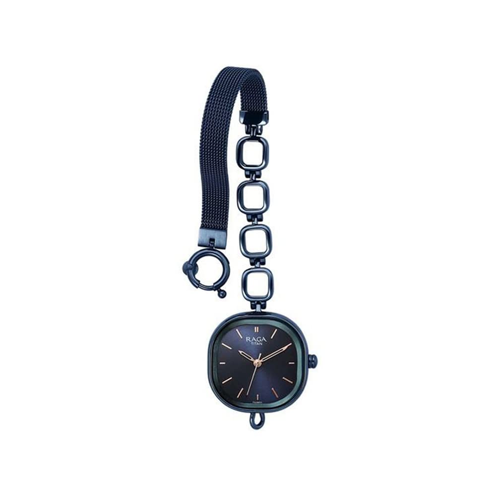Titan Raga Delight Blue Dial Analog Metal Strap Watch for Women-NS2693QM01/NT2693QM01