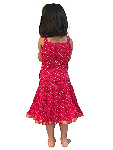 DIAMO Girl Cotton readymade Lehenga choli (KID226--parent_Pink_3 Months-6 Months)