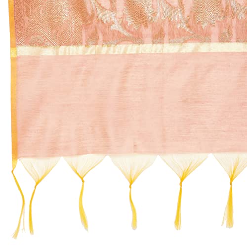 Rangavali Peach Cotton Silk Festive Anarkali Suit Set With Dupatta | Readymade Kurti Pant Set | Embroidery Krta For Women | 3 Pcs Set | XS, 30