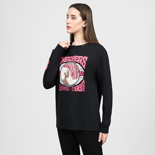 Skechers Womens UNO World Tour Black Long Sleeve Tops