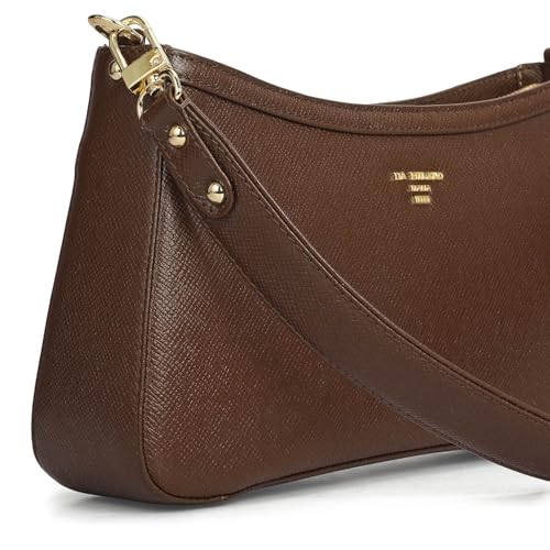 Da Milano Leather Shoulder Bag for Women - Brown (00749OL)
