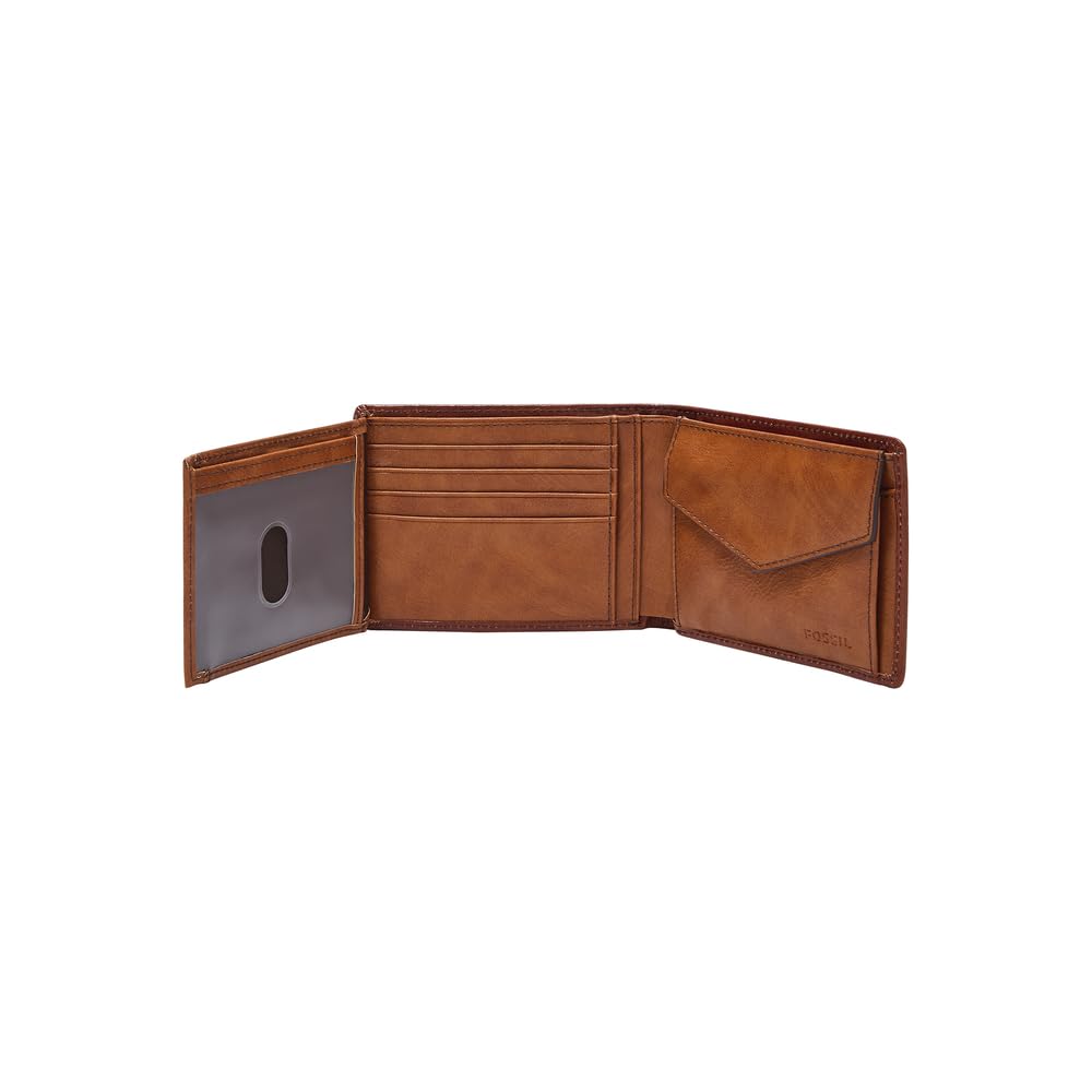 Fossil Mens Leather Mykel Brown Wallet SML1801210