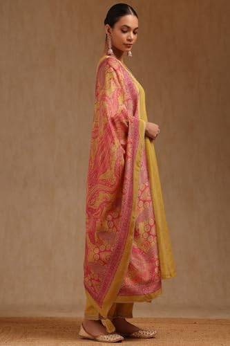 Soch Women's Tissue Salwar Suit Set (SMUA5CD2311_Yellow