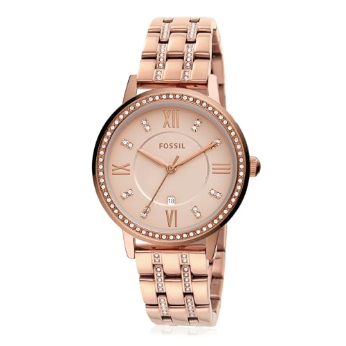 Fossil Gwen Analogue Women's Watch (Gold Dial Womens Standard Colored)-Es4879 Gold Plated, Gold Strap - Gold-Plated