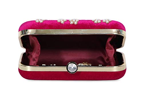 DUCHESS Women's Clutch (Gold) (Fuchsia)