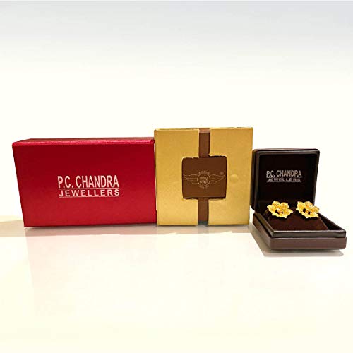 P.C. Chandra Jewellers 14k (585) Yellow Gold and American Diamond Pendant for Women