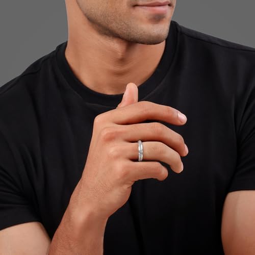 GIVA 925 Silver Dapper Ring For Him, Fixed Size, Indian -17 | Gifts for Men and Boys | With Certificate of Authenticity and 925 Stamp | 6 Months Warranty