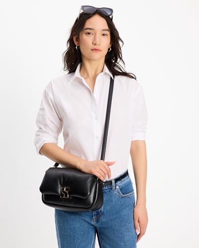 kate spade new york Women's Dakota Smooth Leather Small Crossbody, Puffy Black, One Size