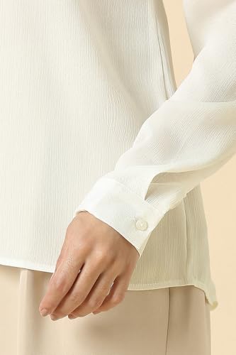 Allen Solly Women White Textured Long Sleeves Shirt