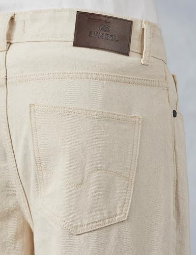 Amazon Brand - Symbol Men's Baggy Fit Cotton Jeans | Mid Rise | Loose & Relaxed | Oversized Jeans Pant