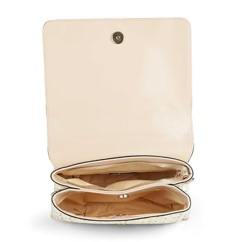 tresmode PALERMO Beige Women Vegan Leather Sling Bag