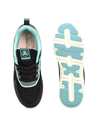 OFF LIMITS Women Cloudpro II Running Shoes,Black/Aqua,4 UK