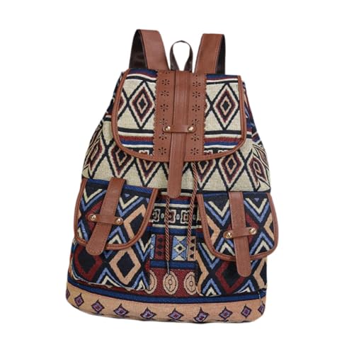 ECOMISTIQ®Women Ethnic Pattern Backpack Bag Travel Daypack for Camping Shopping Street Style D|Clothing, Shoes & Accessories|Womens Handbags & Bags