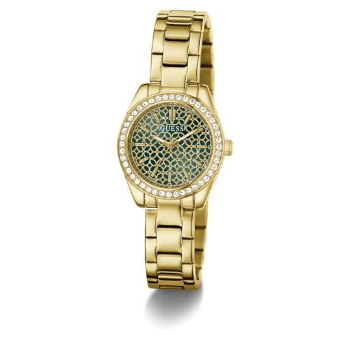 GUESS Round 30mm Green Dial Analog Women Watch - GW1100L2