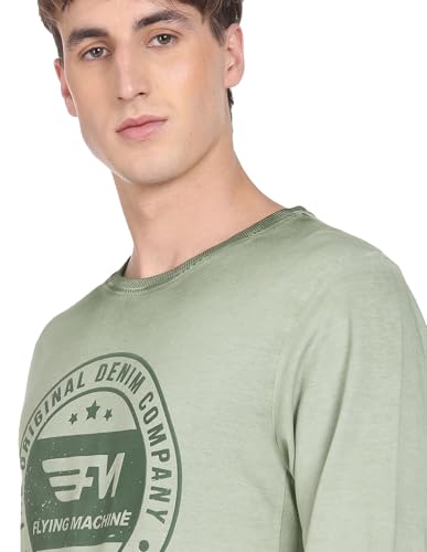 Crew Neck Brand Print Cotton Sweatshirt
