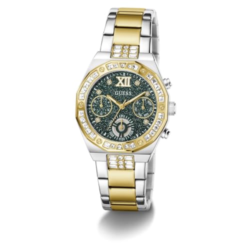 GUESS Round 36mm Green Dial Analog Women Watch - GW1116L3