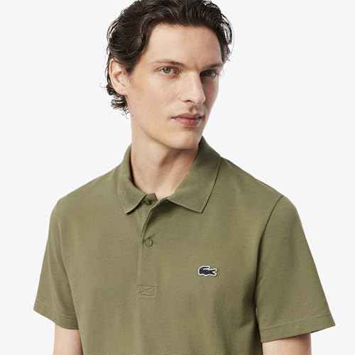 Lacoste Men's Regular Fit Polo Shirt (DH5522BMY_Khaki Green