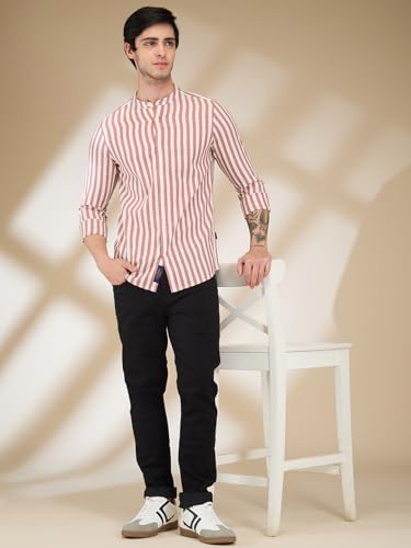 Being Human Red Regular Fit Regular Collar Men's Shirt Clothing