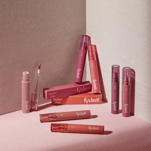 ETUDE Fixing Tint| Long Lasting Liquid Lipstick |Waterproof, Smudgeproof, Lightweight Matte Finish Lip Stain|Korean Makeup| Full Coverage| Shade- 19, Coral Breeze, 4g