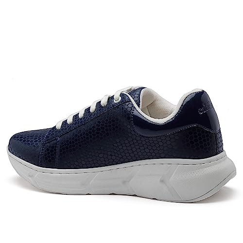SOLETHREADS Gator | Casual Sneaker Lightweight Cushioned Lace-up Shoes for Women | Blue | 8UK