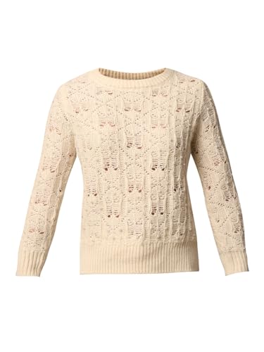 ONLY Women's Regular Fit Beige Sweater
