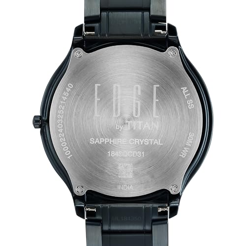 Titan Edge Murals Quartz White Round Dial Men's Watch | Stainless Steel Strap Material | Watches for Man | Watches for Men Analog - 1843QM04