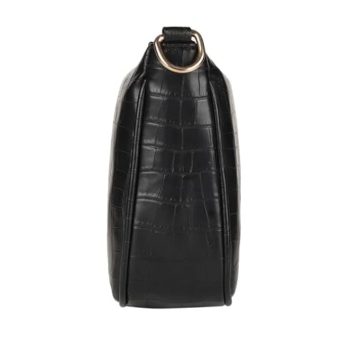 MINI WESST Women's Textured Green Synthetic Leather Sling Bag for Office, College and Party (MWHB099GR)