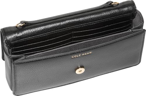 Cole Haan Women's Daniella Wallet on a Chain, Black, 0