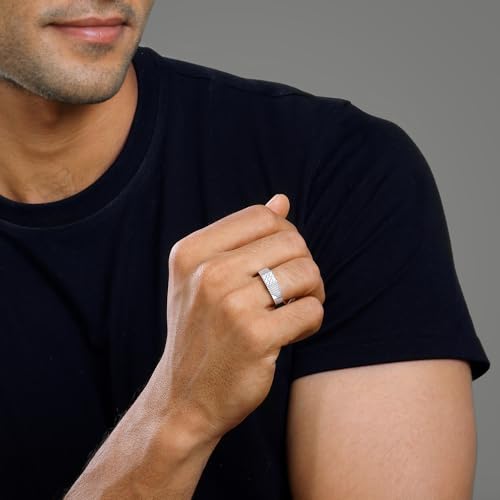 GIVA 925 Silver Steezy Ring For Him, Fixed Size, Indian -20 | Gifts for Men and Boys | With Certificate of Authenticity and 925 Stamp | 6 Months Warranty