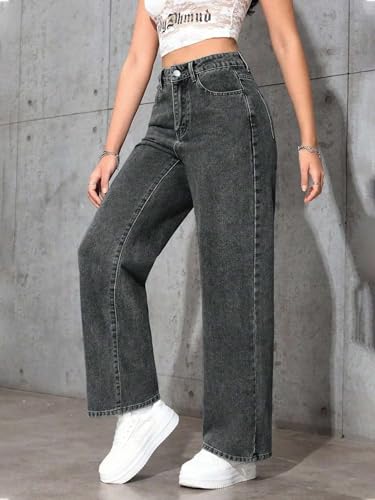 KOTTY Women Trendy Black Denim Loose Fit Casual Wear Jeans-X1_KTTLADIESJEANS848XL