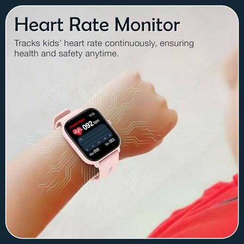 sekyo 'Spark' Kids Smart Watch | Activity Tracker, Games, Class Mode, Parent Control App, Good Habit App, Waterproof, Alarm, Calculator, Calendar, Flashlight, Stopwatch (Pink)