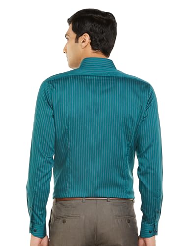 Van Heusen Men's Slim Fit Shirt (VHSFMSLBV74720_Teal