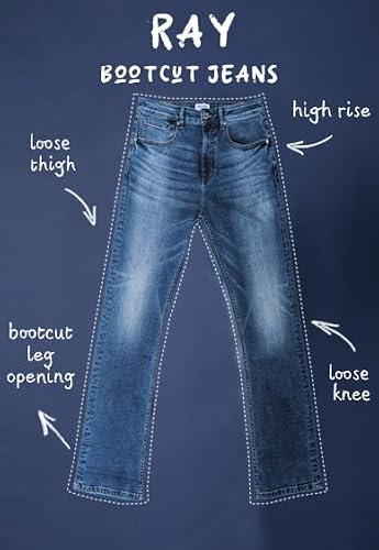 Jack & Jones Men's Mid Rise Regular Jeans (12225293-Dark Blue Denim_Dark 34)