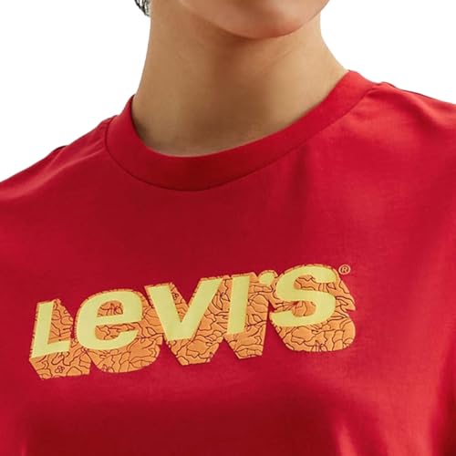 Levis Women's Printed Regular Fit T-Shirt
