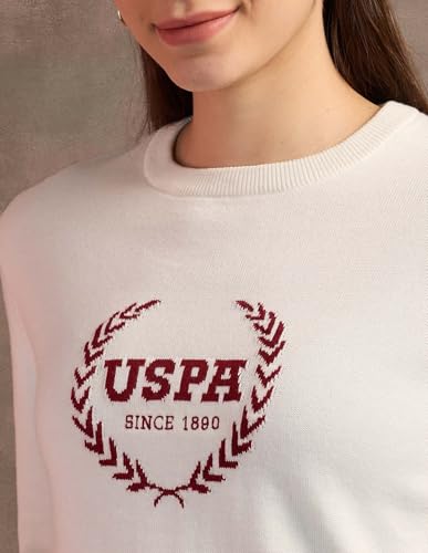 U.S. POLO ASSN. Regular Fit Cotton Sweater (UWAW24SWE139_White_XS)