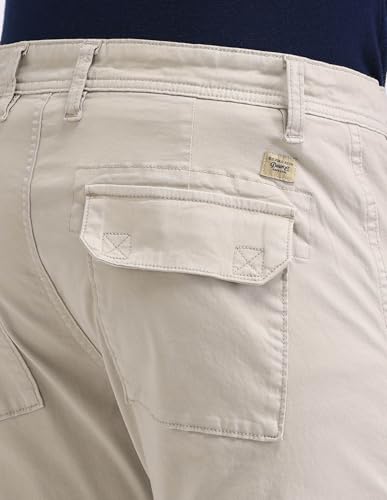 U.S. POLO ASSN. Mens Straight Fit Overdyed Cargos (UDTROO001_Stone_34)