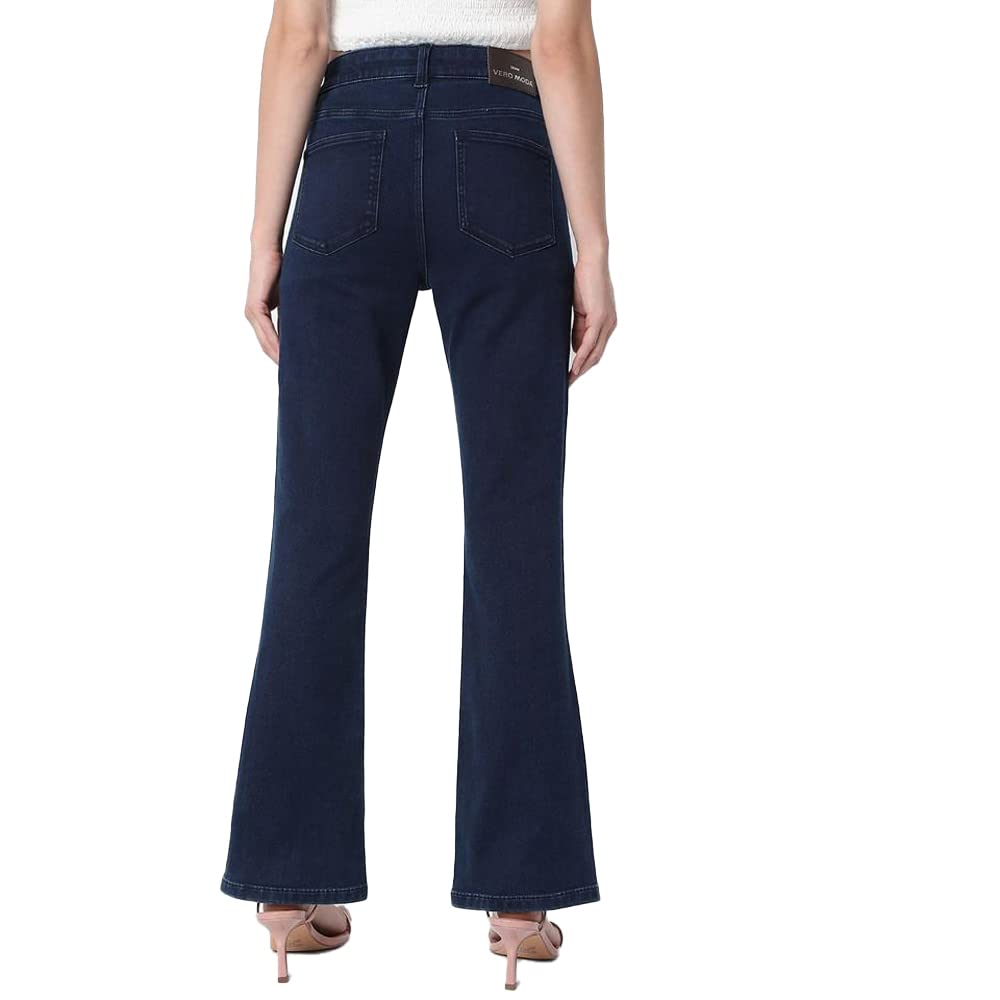 VERO MODA Women's Bootcut fit Blue Classic Jeans_31