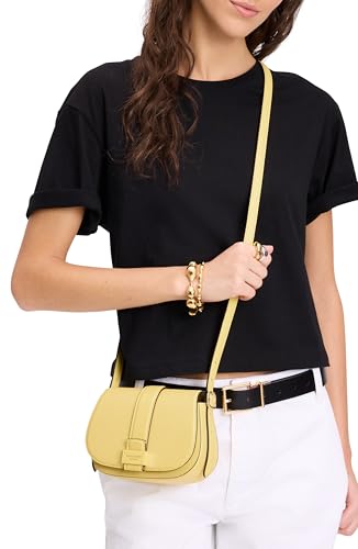 kate spade new york Nouveau Textured Leather mini Saddle, Yuzu Jam