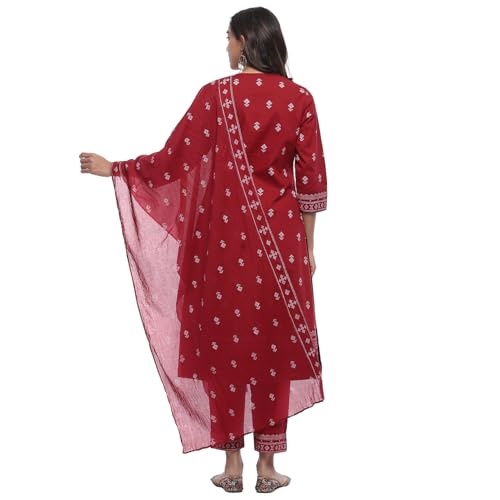 Rangriti Women Red Cotton Dupatta_FREE SIZE
