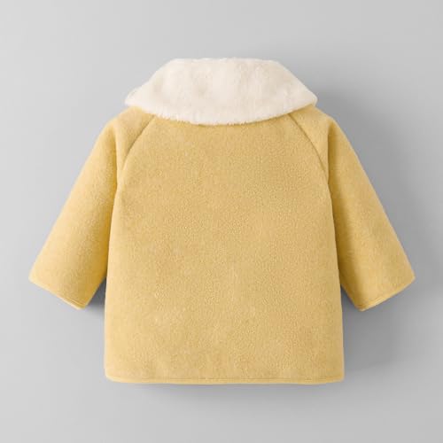 Hopscotch Girls Beige Full Sleeves Puppy Applique Long Coat For Age (18-24 Months)