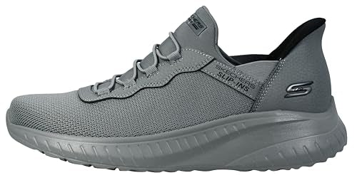 Skechers Mens BOBS Sport Squad Chaos- Daily Hype Off Slip-ins Sneaker (Dark Grey, UK Footwear Size System, Adult, Men, Numeric, Medium, 9)