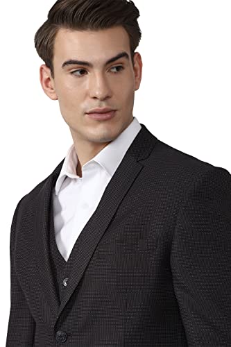 Van Heusen Men's Polyester Blend Three Piece Suit-Dress Set (VDSUESKFY61942_Black_42)