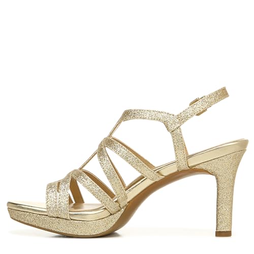 Naturalizer Women's, Baylor Dress Sandal, Gold Glitter, 11 Wide