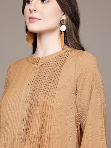 Aarke Ritu Kumar Brown Ridhi Solid Shirt