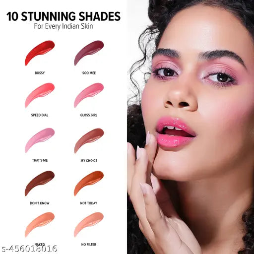 MILA BEAUTÉ Gloss Girl Lip Gloss | 09-Soo Me | Lightweight & Non-Sticky Formula | Fuller Lip Effect & Extra Hydration With Mango Seed Butter | 2.8 ml