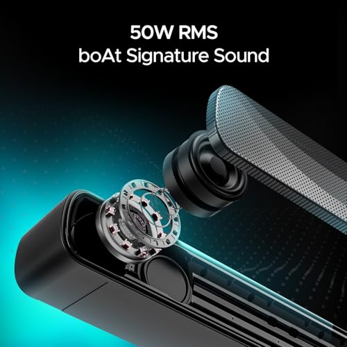 boAt Aavante Bar A1040 Bluetooth 2.1 Channel Soundbar with 50 W Signature Sound, Bluetooth v5.3, Multi-Compatibility & Master Remote Control (Premium Black)