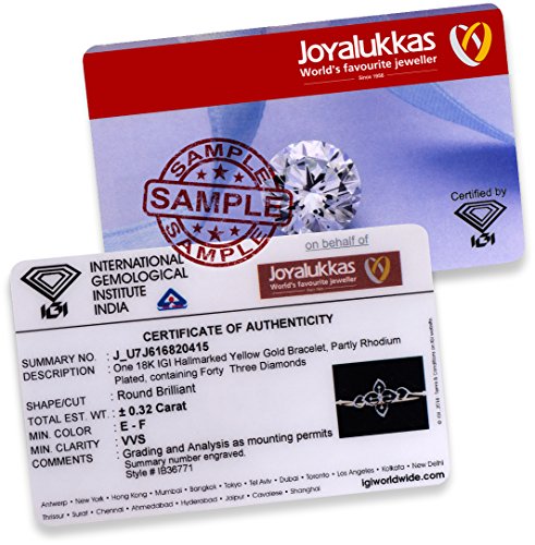Joyalukkas Pride Diamond Collection 18K Yellow Gold and Diamond Pendant