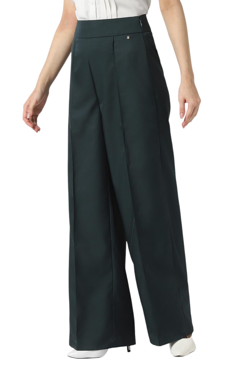 Van Heusen Women Women's Regular Pants (VWTFCRGFL29439_Dark Green