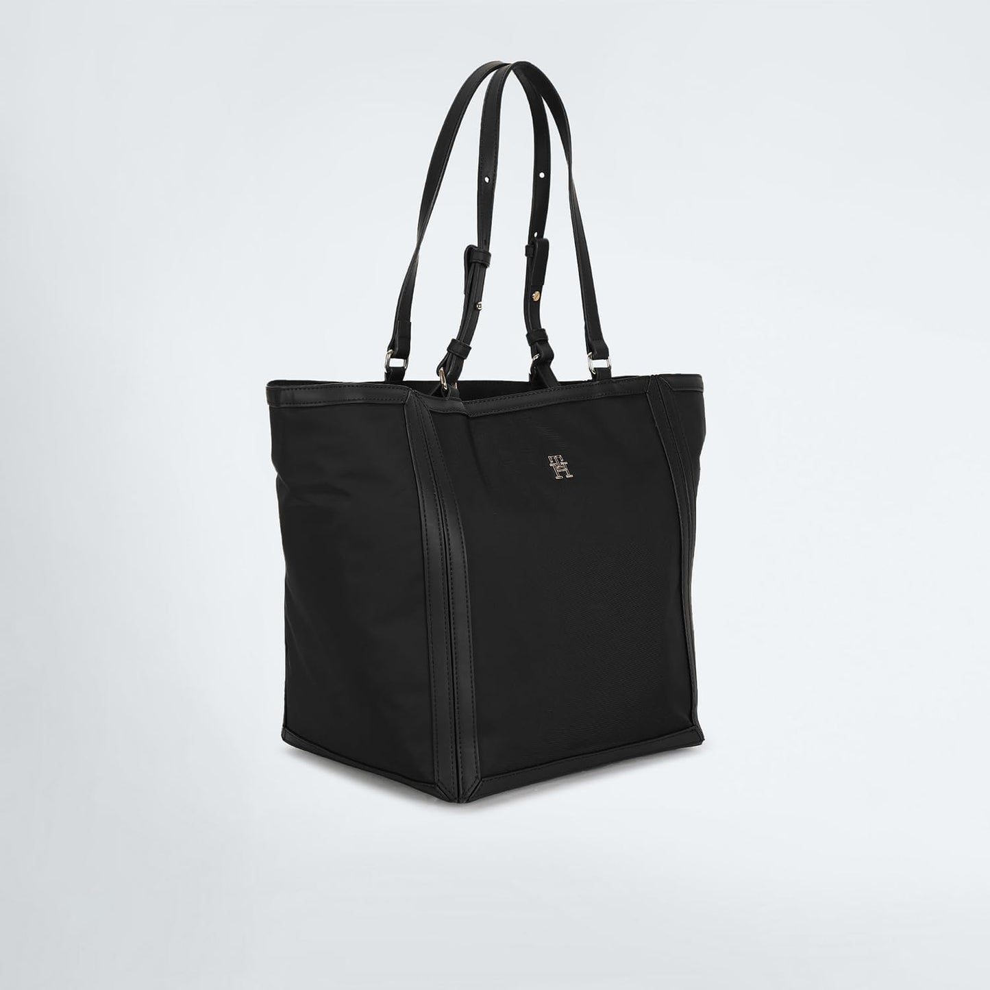 Tommy Hilfiger Nylon Black Solid Women Tote Bag (OS)